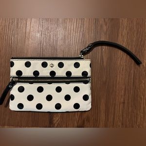 Kate Spade Patent Leather Polka Dot Wristlet